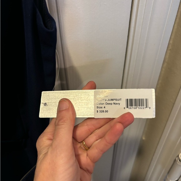 NWT Kay Unger Navy blue Jumpsuit size 4 - Picture 4 of 10